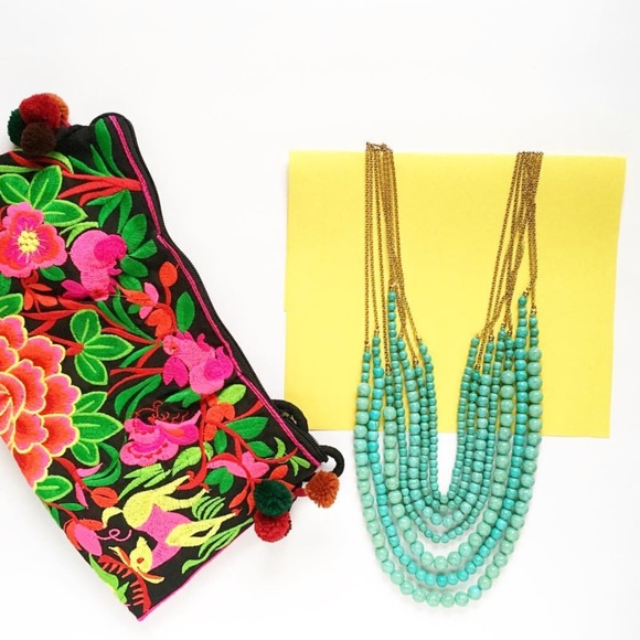 Turquoise Necklace Handmade multi strand NWT - Picture 5 of 8